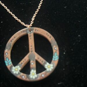 Peace Sign Pendant Necklace